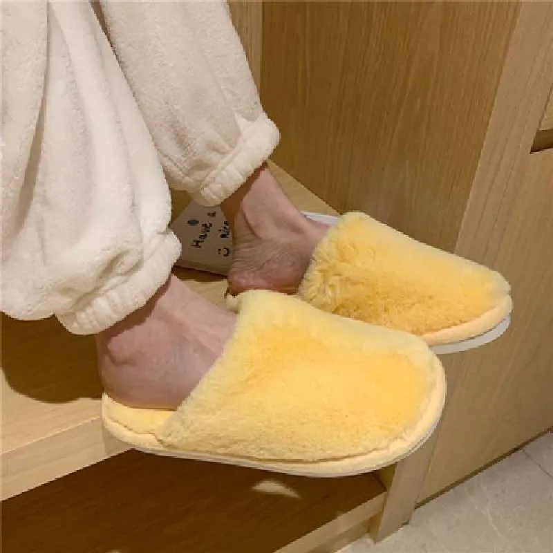 Simple Warm Cotton Slippers For Women Fashionable And Antiskid