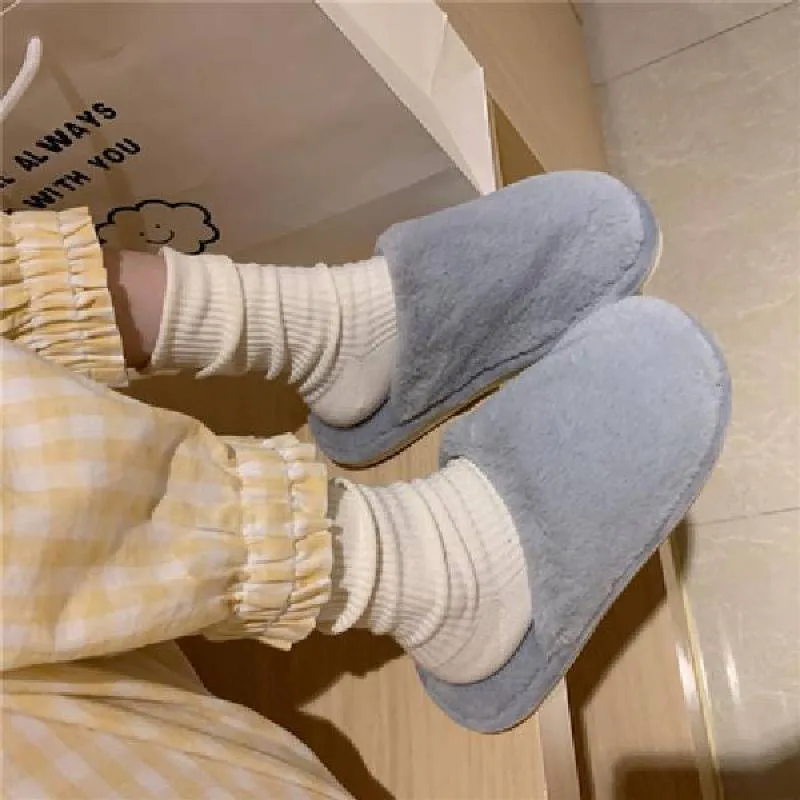 Simple Warm Cotton Slippers For Women Fashionable And Antiskid