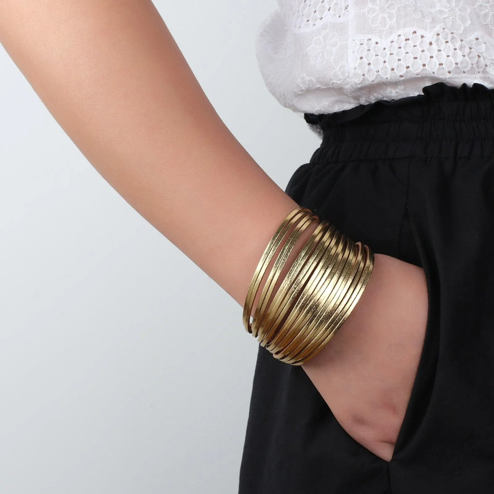 'Simple' Wide Cuff Bracelet - crow