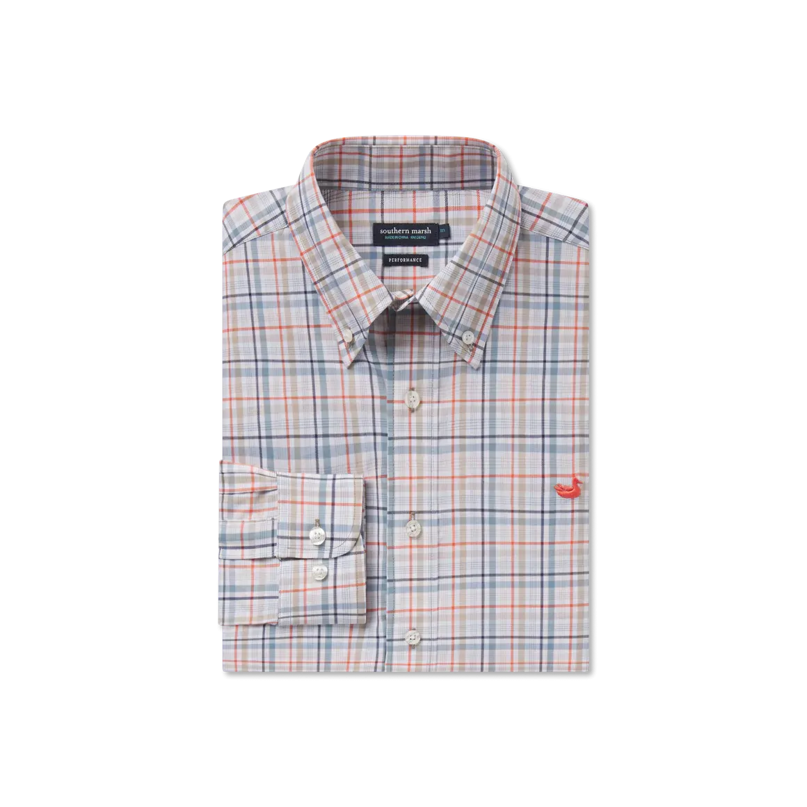 Southern Marsh Van Buren Performance Grid Dress Shirt