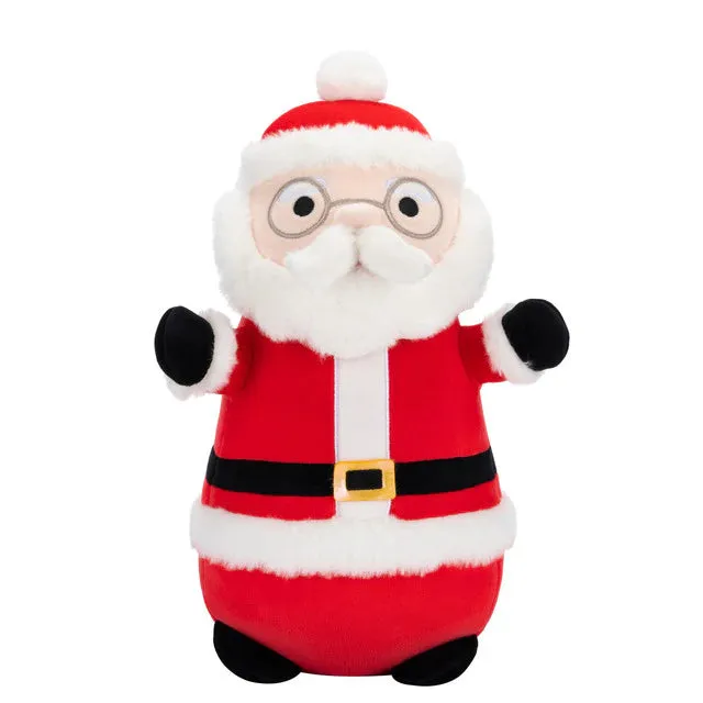 Squishmallow 10 Inch Nick the Santa with Glasses Christmas Hug Mees Plush Toy