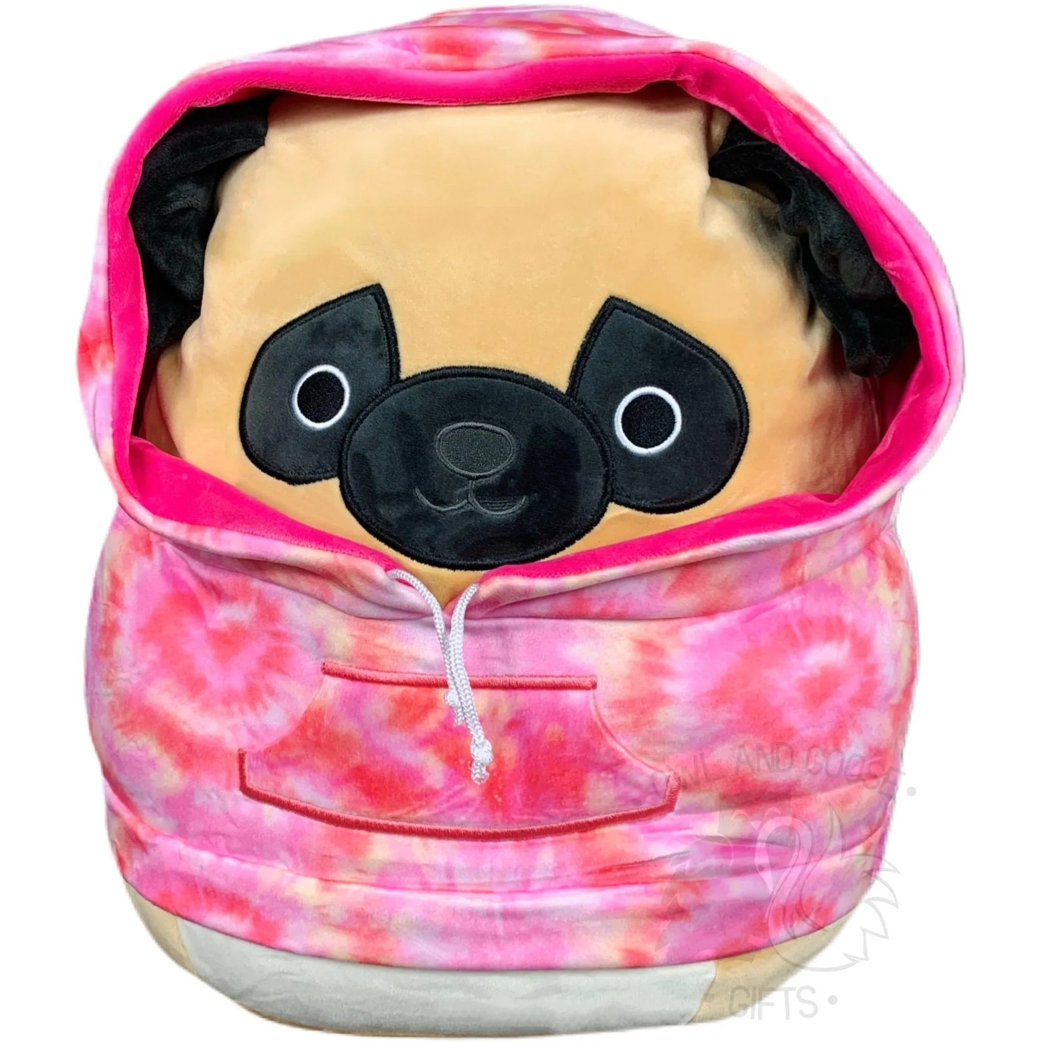 Squishmallow 12 Inch Prince the Pug Hoodie Squad Plush Toy