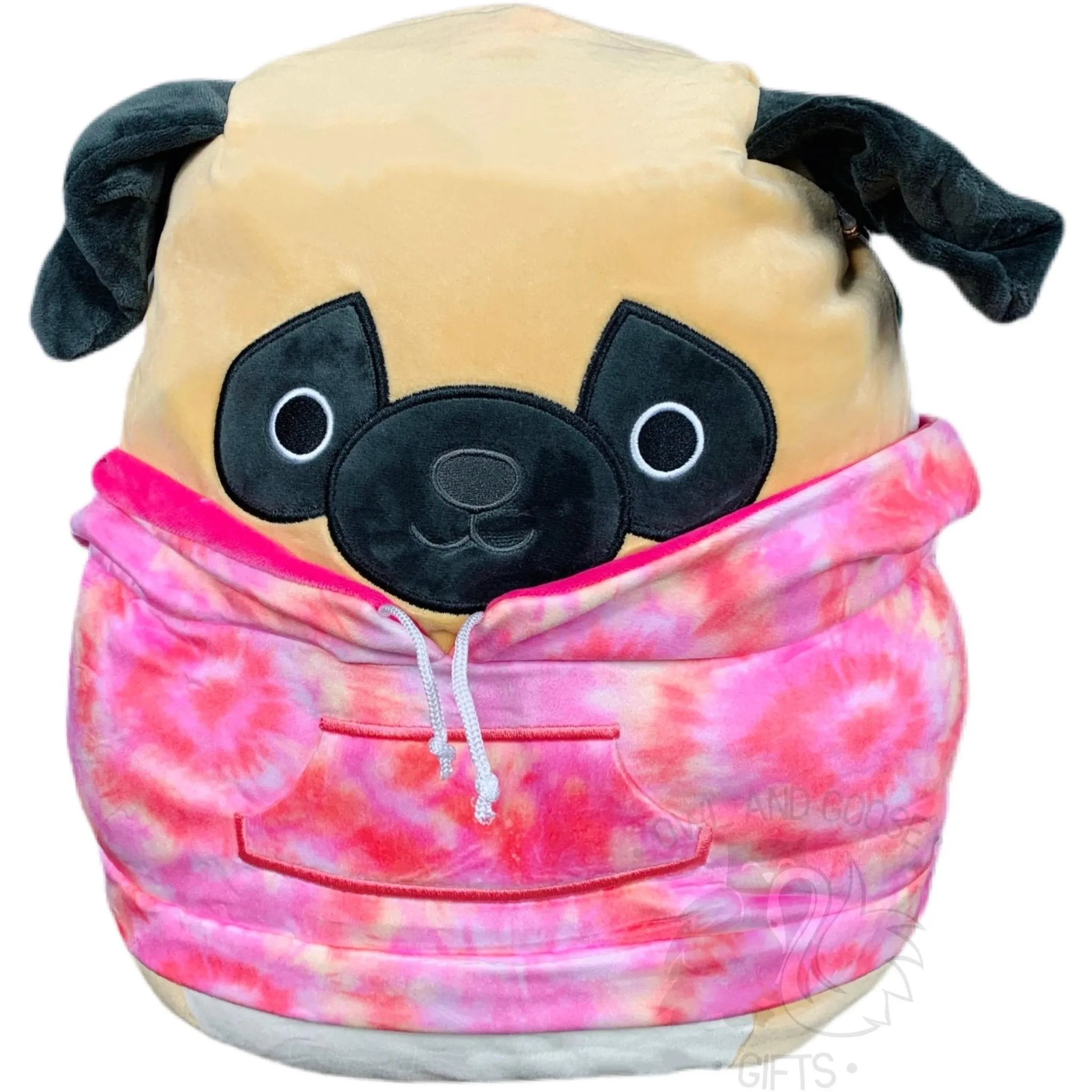 Squishmallow 12 Inch Prince the Pug Hoodie Squad Plush Toy