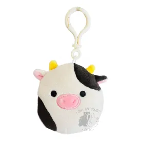 Squishmallow 3.5 Inch Connor the Cow Plush Clip