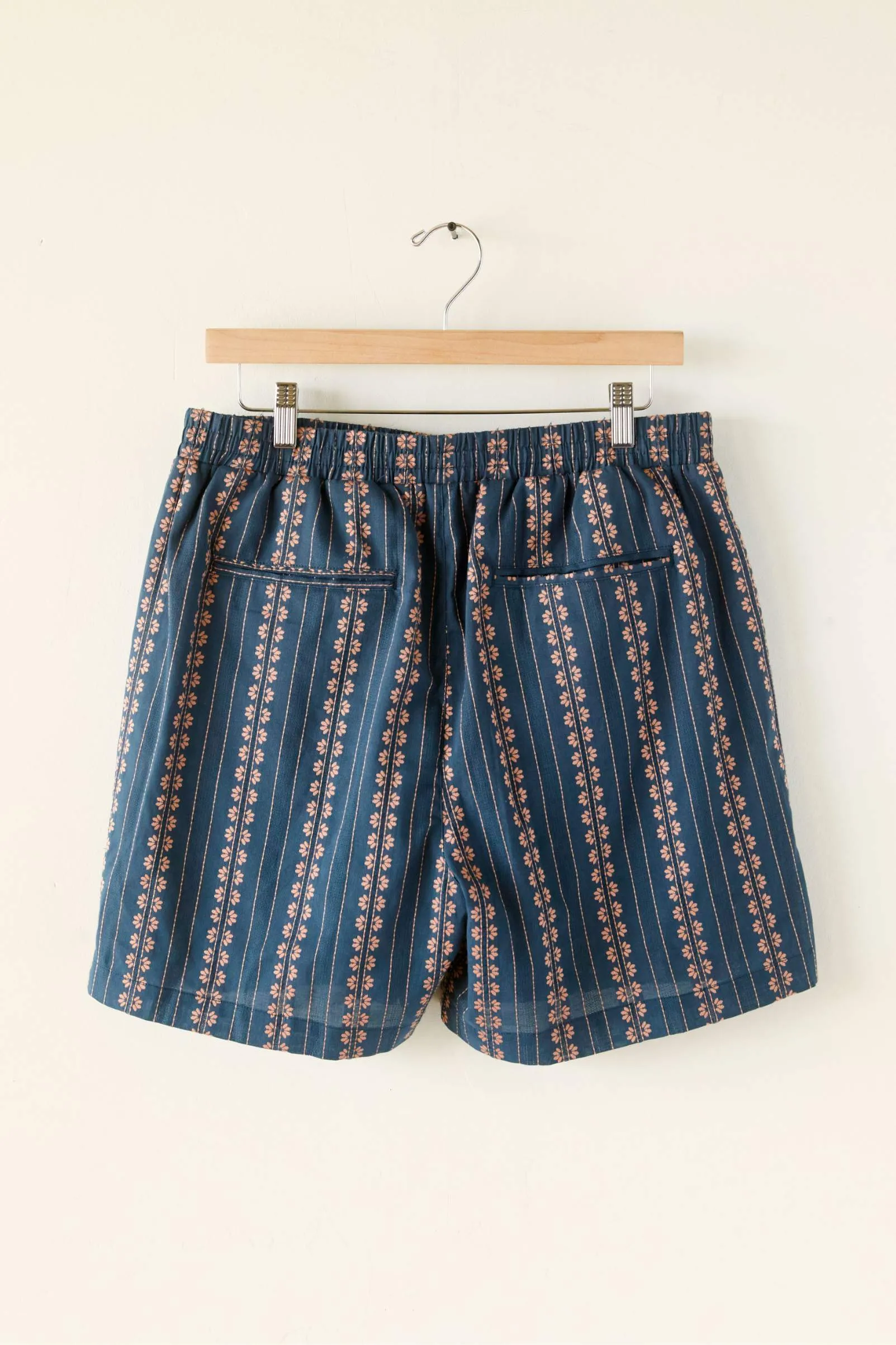 The Gilberto Shorts| Indigo Zinnia Stripe