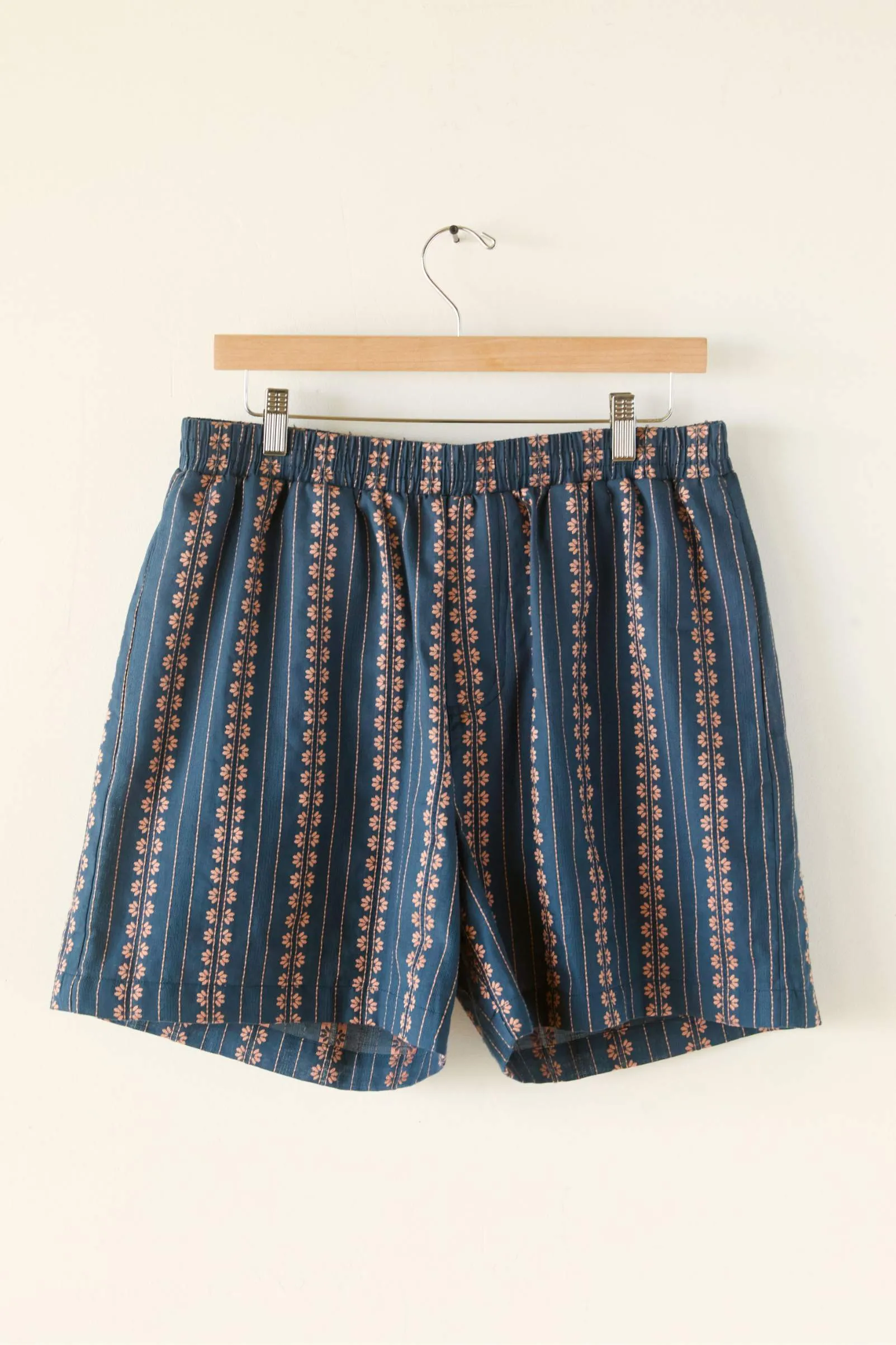 The Gilberto Shorts| Indigo Zinnia Stripe