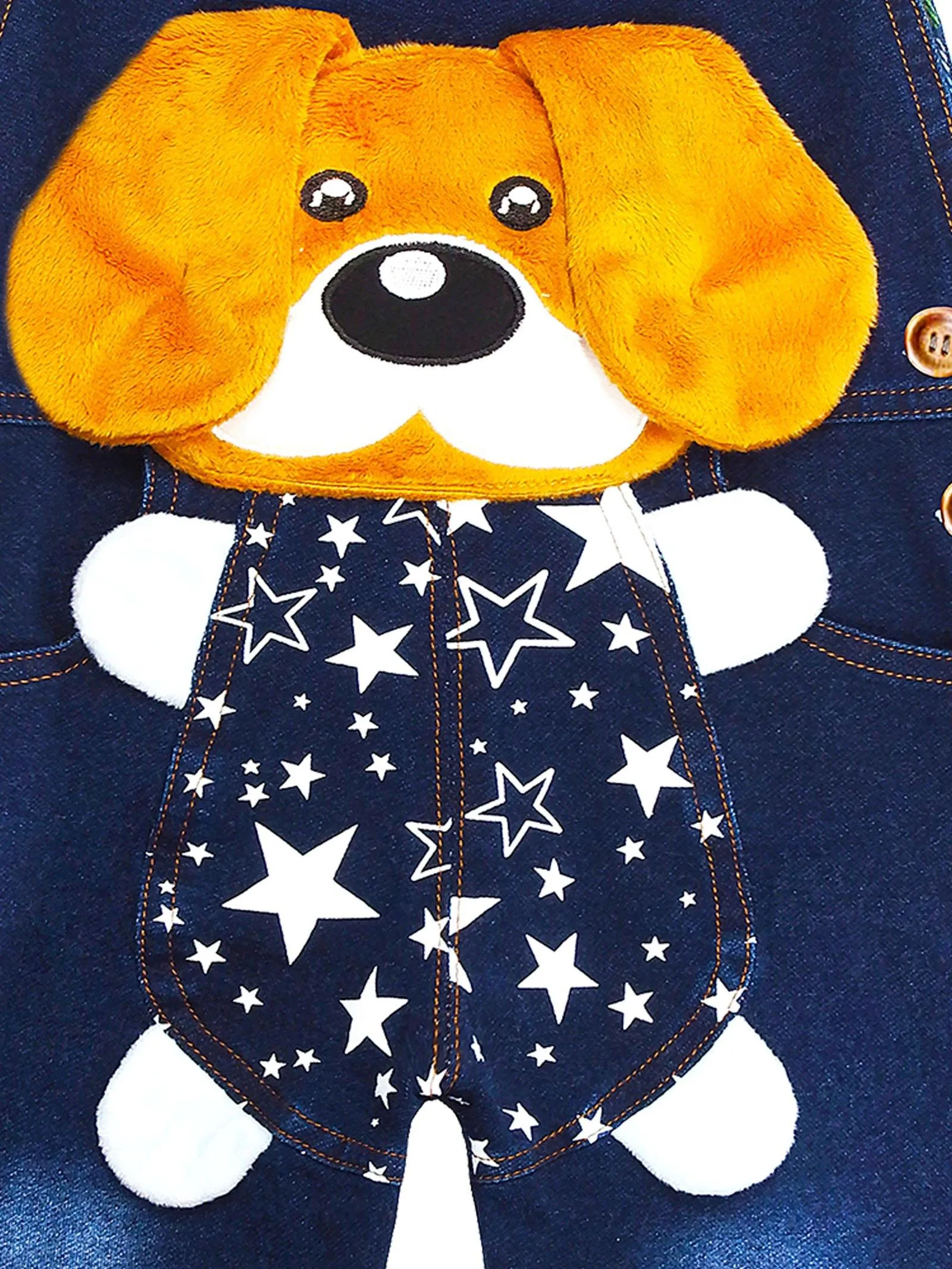 Toddler cartoon dog soft overalls