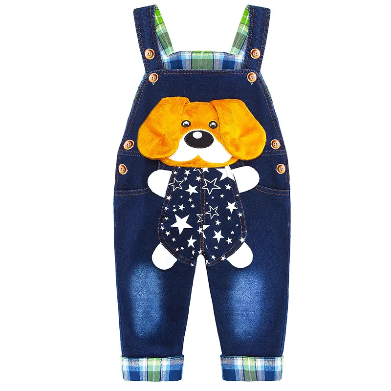 Toddler cartoon dog soft overalls