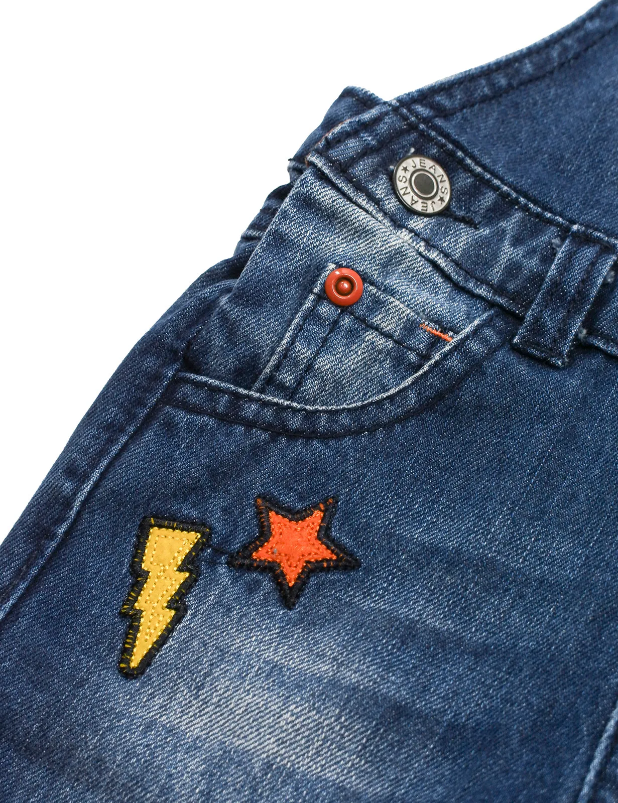 Toddler Denim Overalls Embroidered Jeans Pants