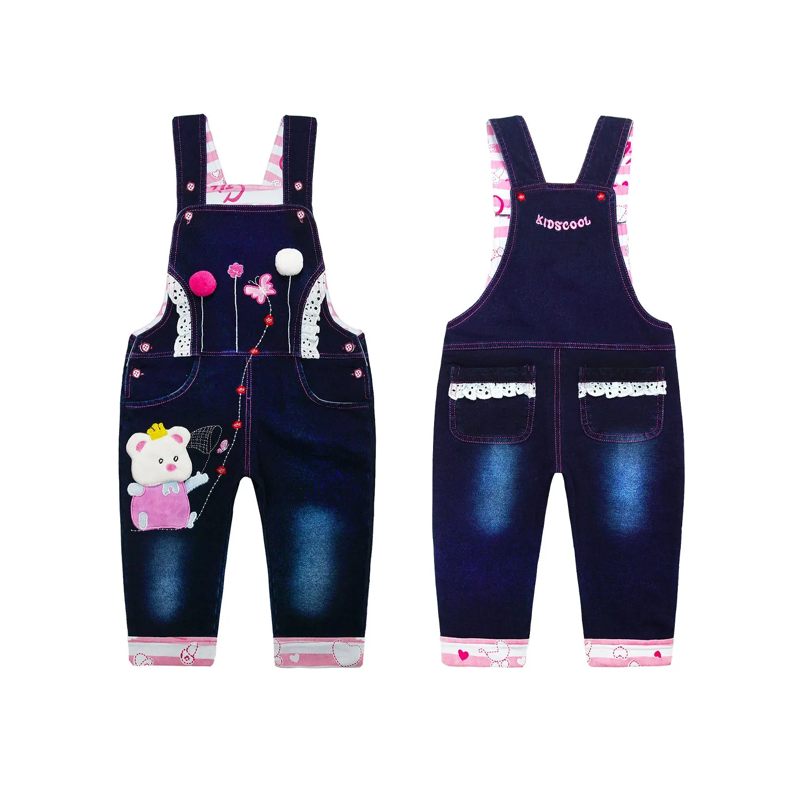 Toddler Jeans Overalls 3D Cartoon Cute Shortalls