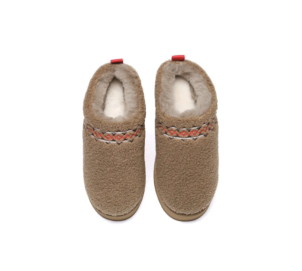 UGG Slippers Sheepskin Wool Plush Ankle Platform Madge