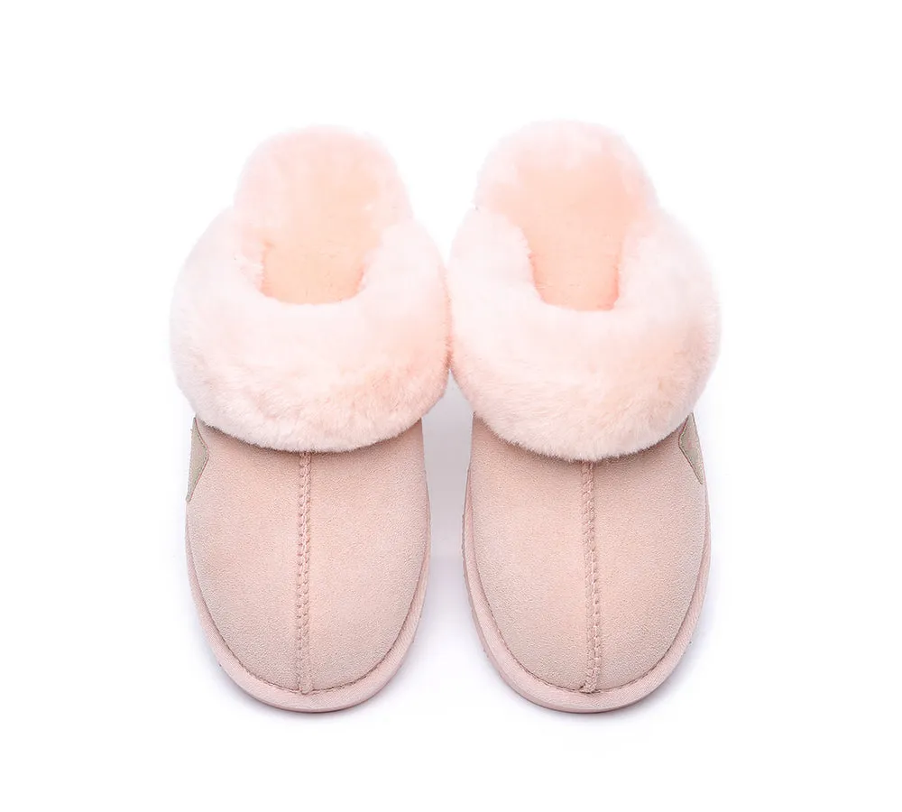 UGG Slippers Women Men Premium Sheepskin Wool House Slippers Muffin