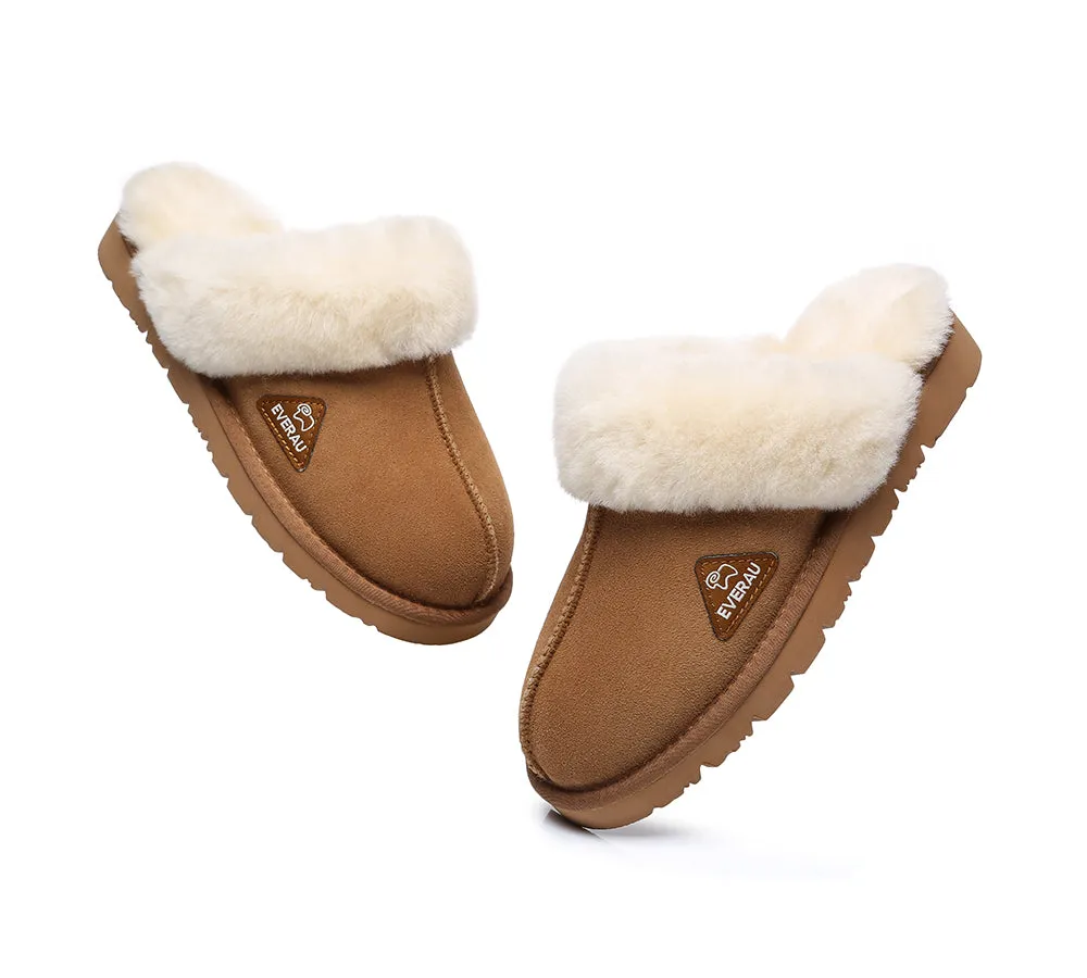 UGG Slippers Women Men Premium Sheepskin Wool House Slippers Muffin