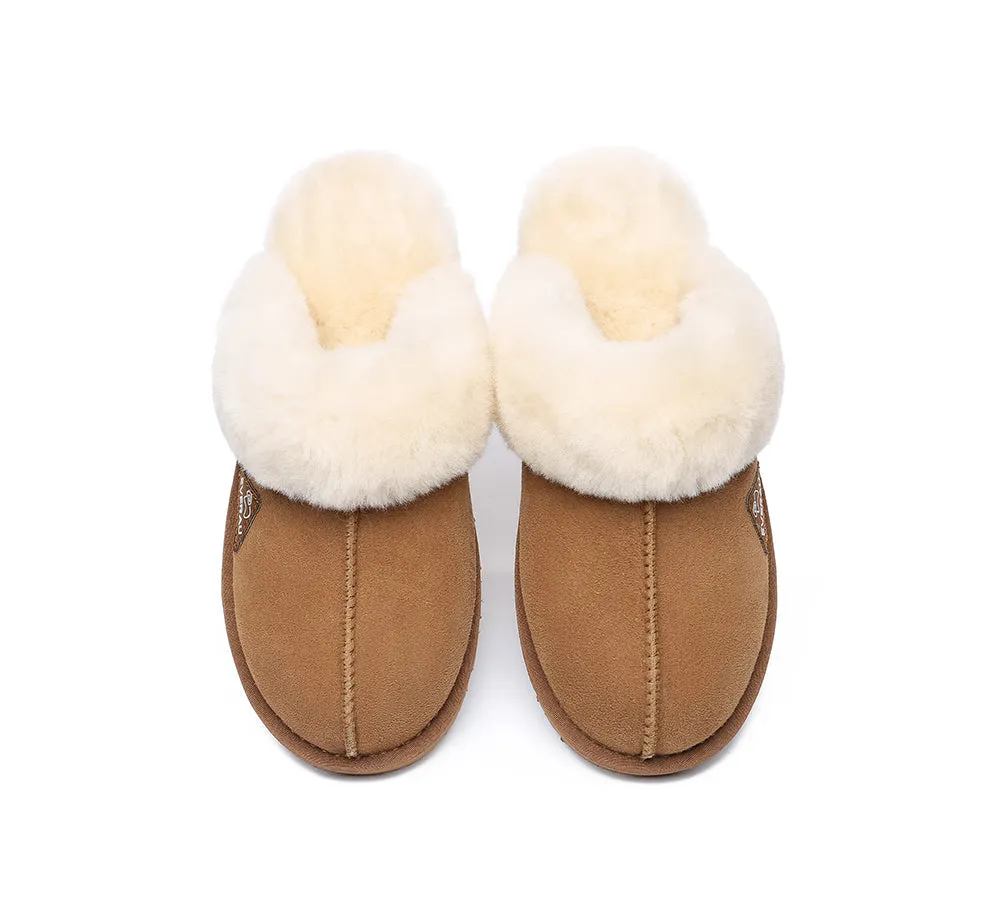 UGG Slippers Women Men Premium Sheepskin Wool House Slippers Muffin