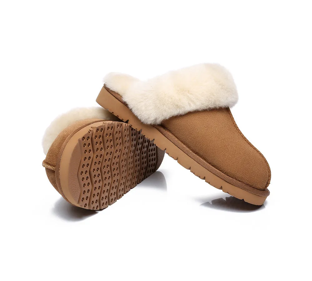 UGG Slippers Women Men Premium Sheepskin Wool House Slippers Muffin