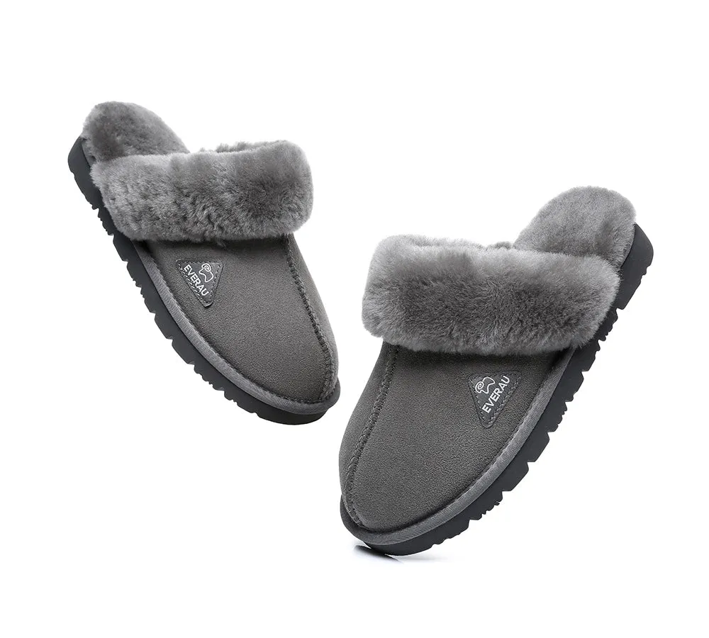 UGG Slippers Women Men Premium Sheepskin Wool House Slippers Muffin