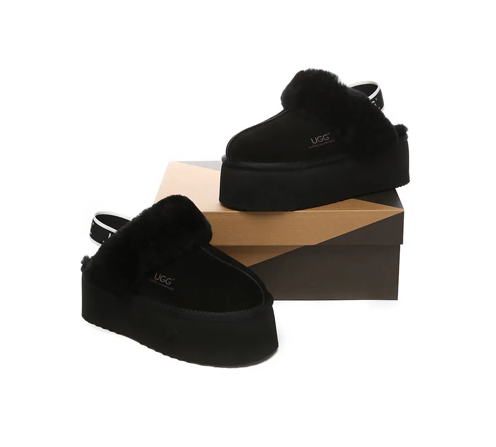 UGG Slippers Women Slingback Platform Slippers Muffin Plus