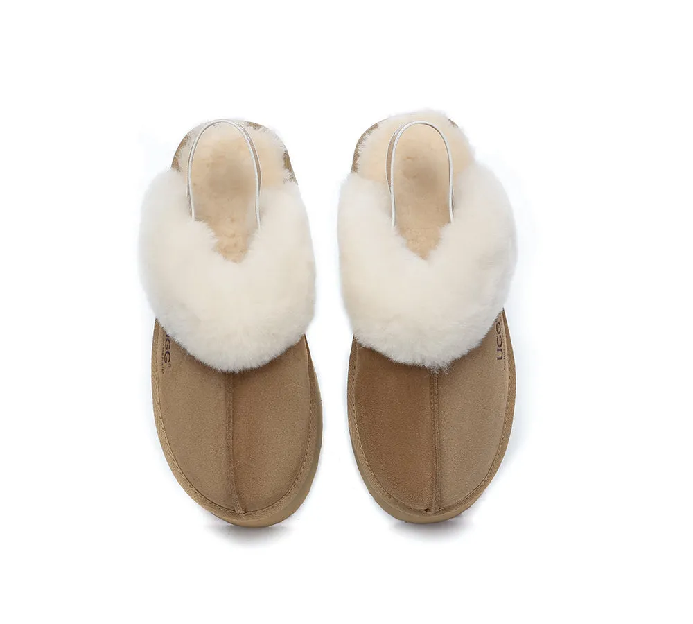 UGG Slippers Women Slingback Platform Slippers Muffin Plus