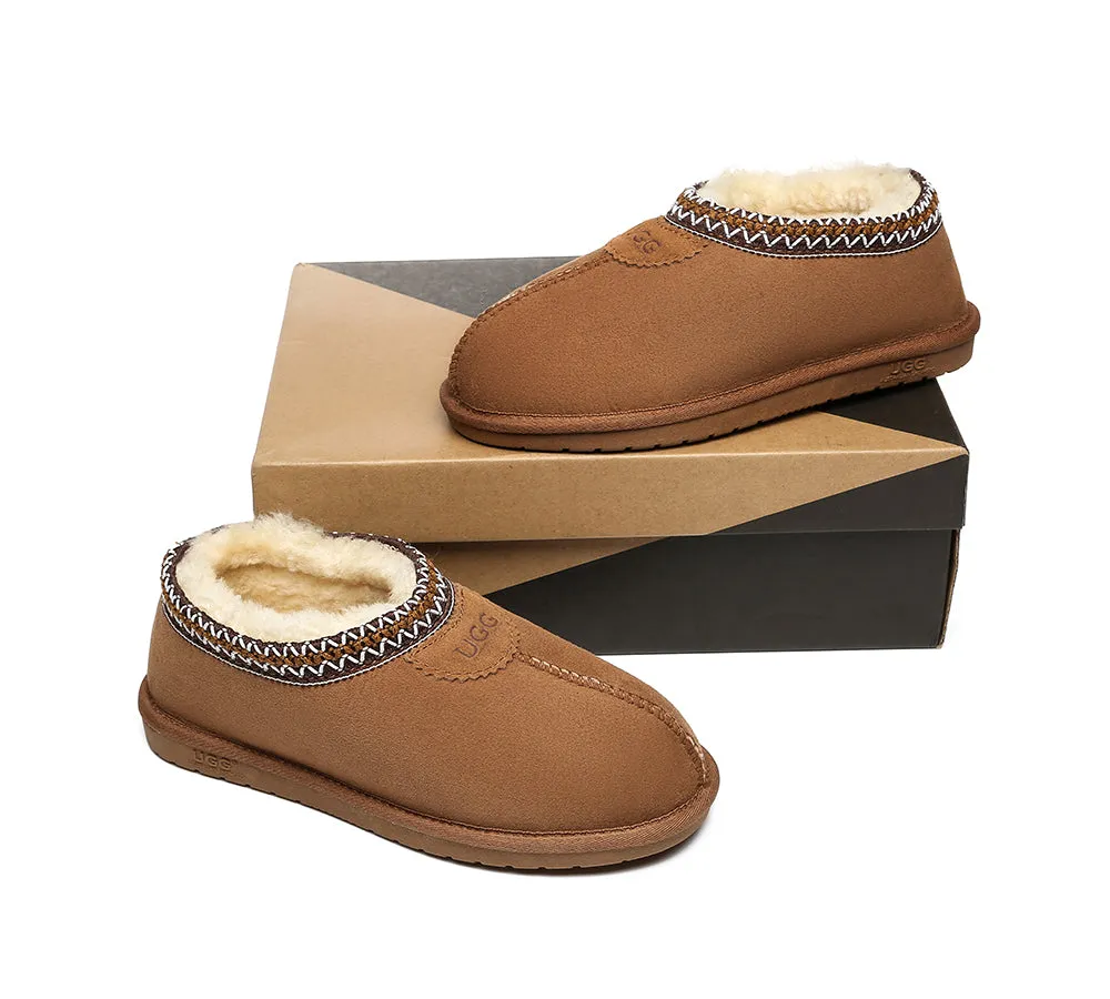 Unisex Ankle Slipper Venus Twin-Face Sheepskin Home Slippers