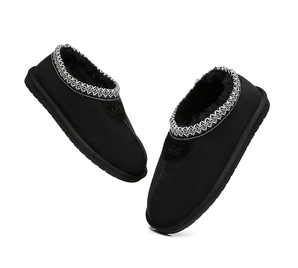 Unisex Ankle Slipper Venus Twin-Face Sheepskin Home Slippers