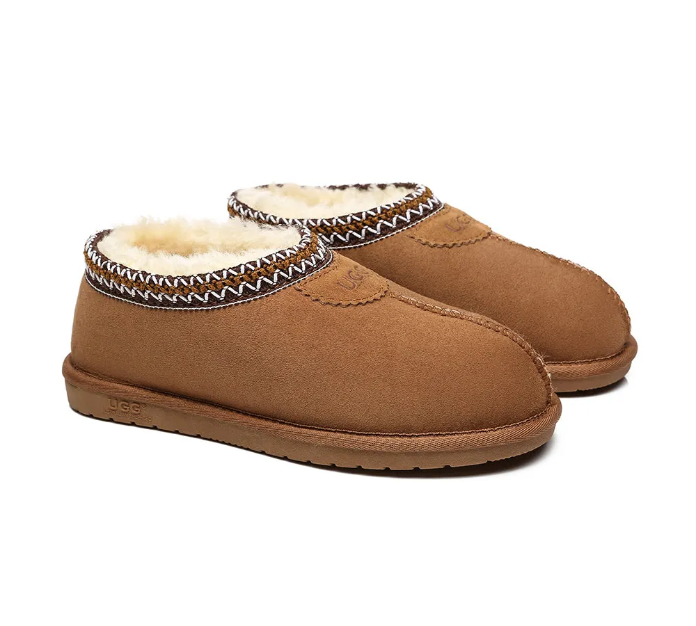 Unisex Ankle Slipper Venus Twin-Face Sheepskin Home Slippers