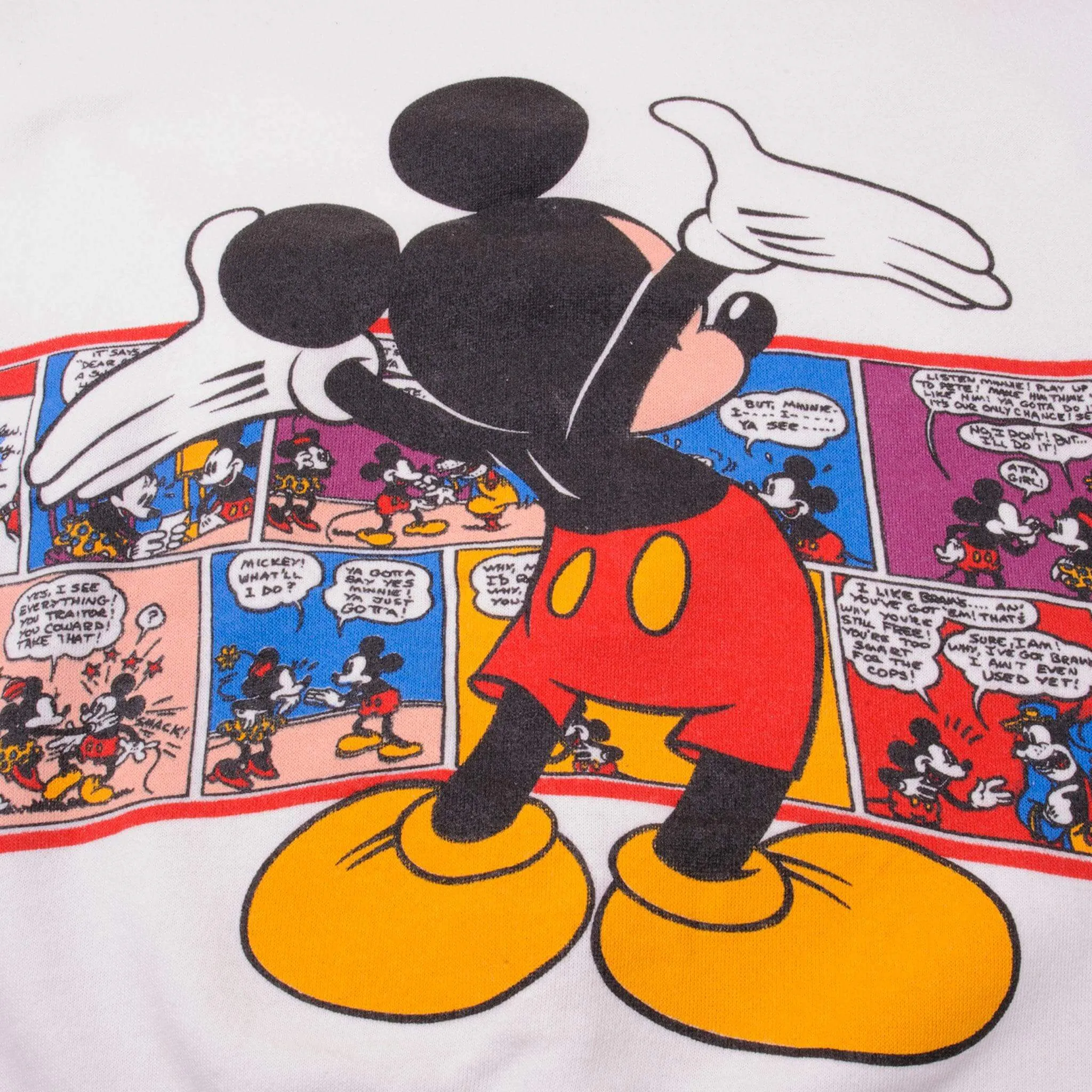 VINTAGE DISNEY MICKEY MOUSE CARTOON SWEATSHIRT 1980S LARGE MADE USA