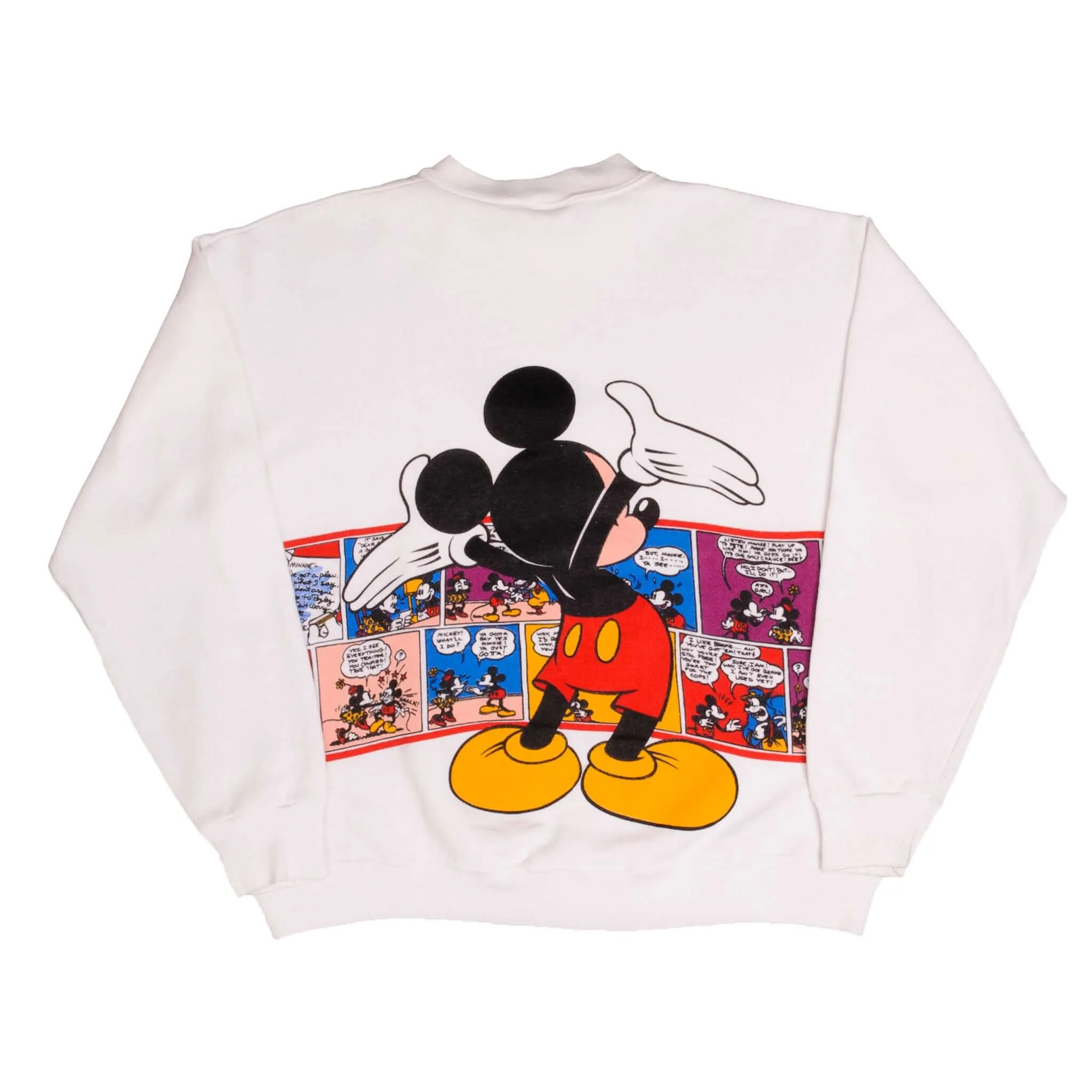 VINTAGE DISNEY MICKEY MOUSE CARTOON SWEATSHIRT 1980S LARGE MADE USA