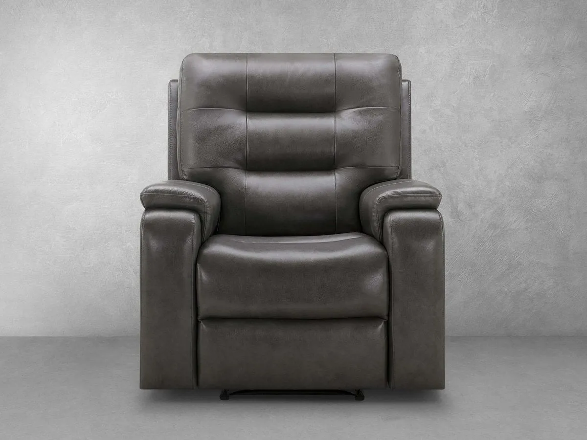 Waylen Top-Grain Leather Manual Recliner