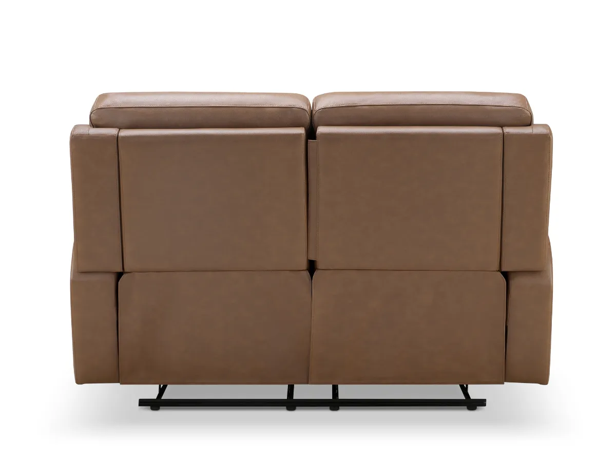 Waylen Top-Grain Leather Manual Reclining Loveseat