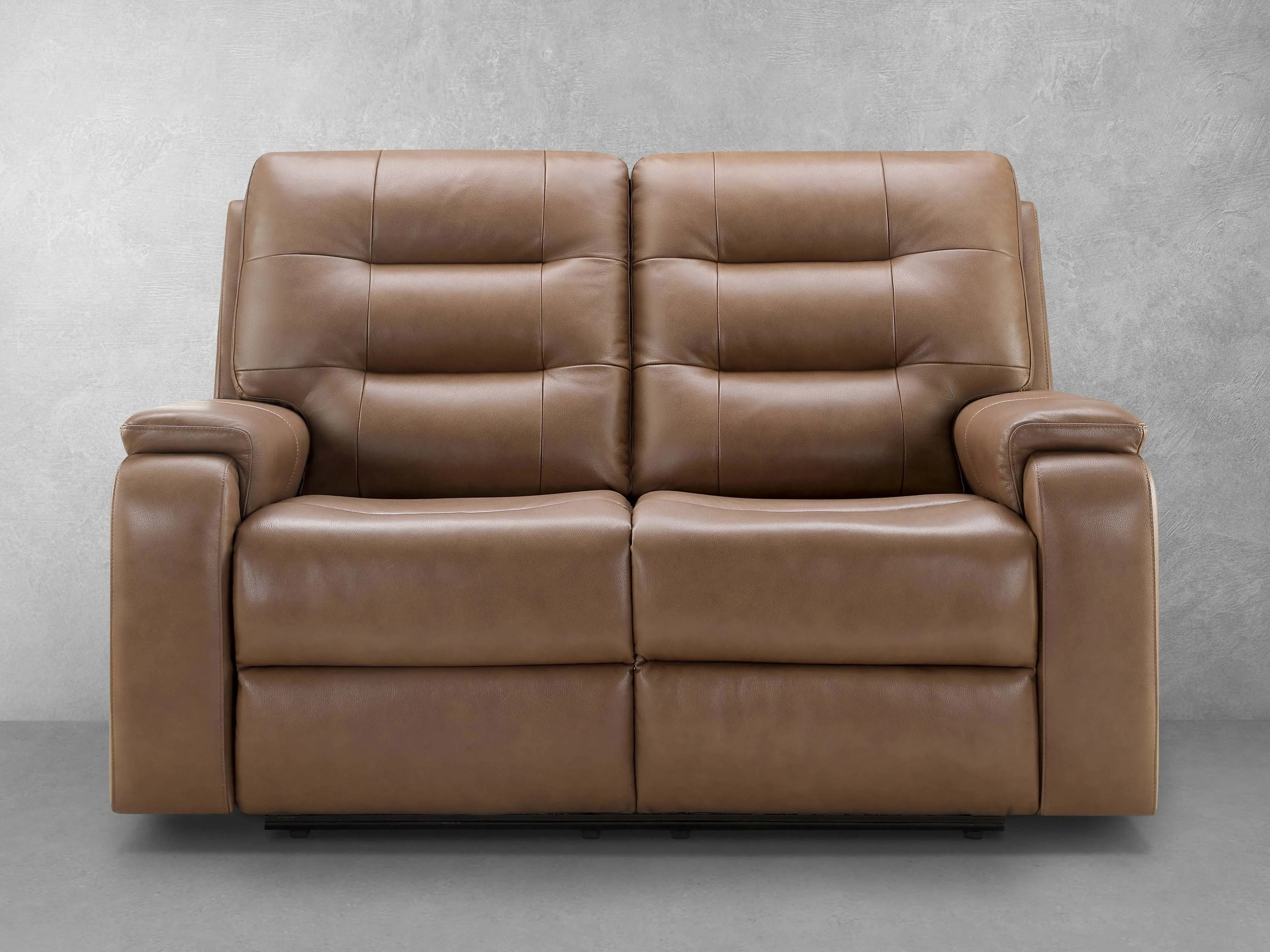 Waylen Top-Grain Leather Manual Reclining Loveseat