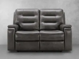 Waylen Top-Grain Leather Manual Reclining Loveseat