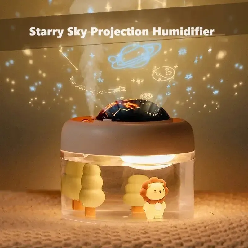 Wireless Projection Lamp & Humidifier - USB Rechargeable Starry Sky Diffuser