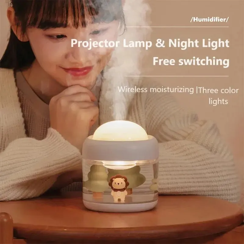 Wireless Projection Lamp & Humidifier - USB Rechargeable Starry Sky Diffuser