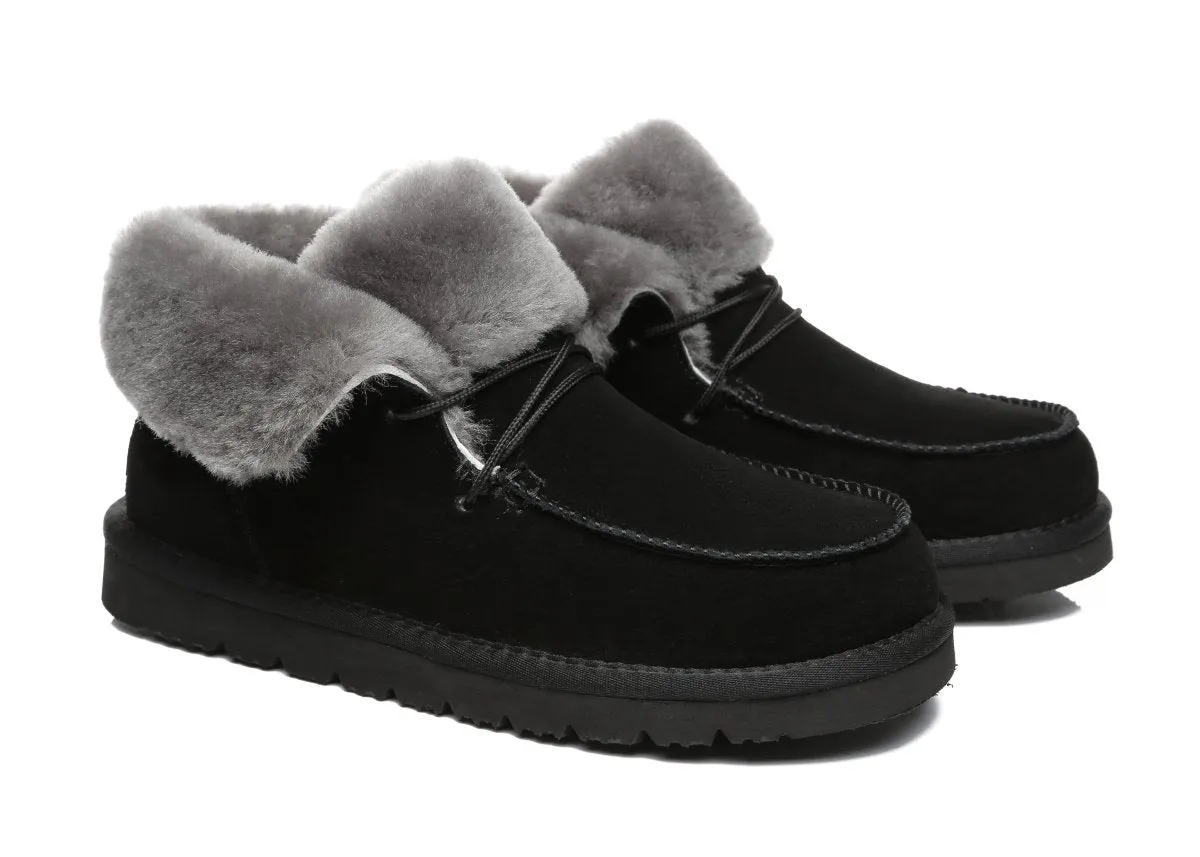 Women Mini Alaina Casual Ankle Boots With Wool Collar