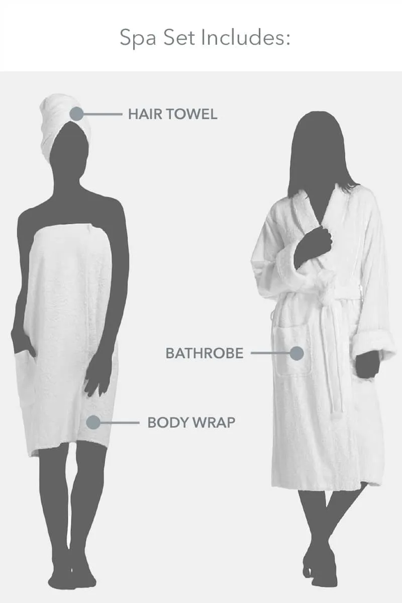 Women's Five Star Spa Package - Terry Cloth Robe, Body Wrap and Hair Towel