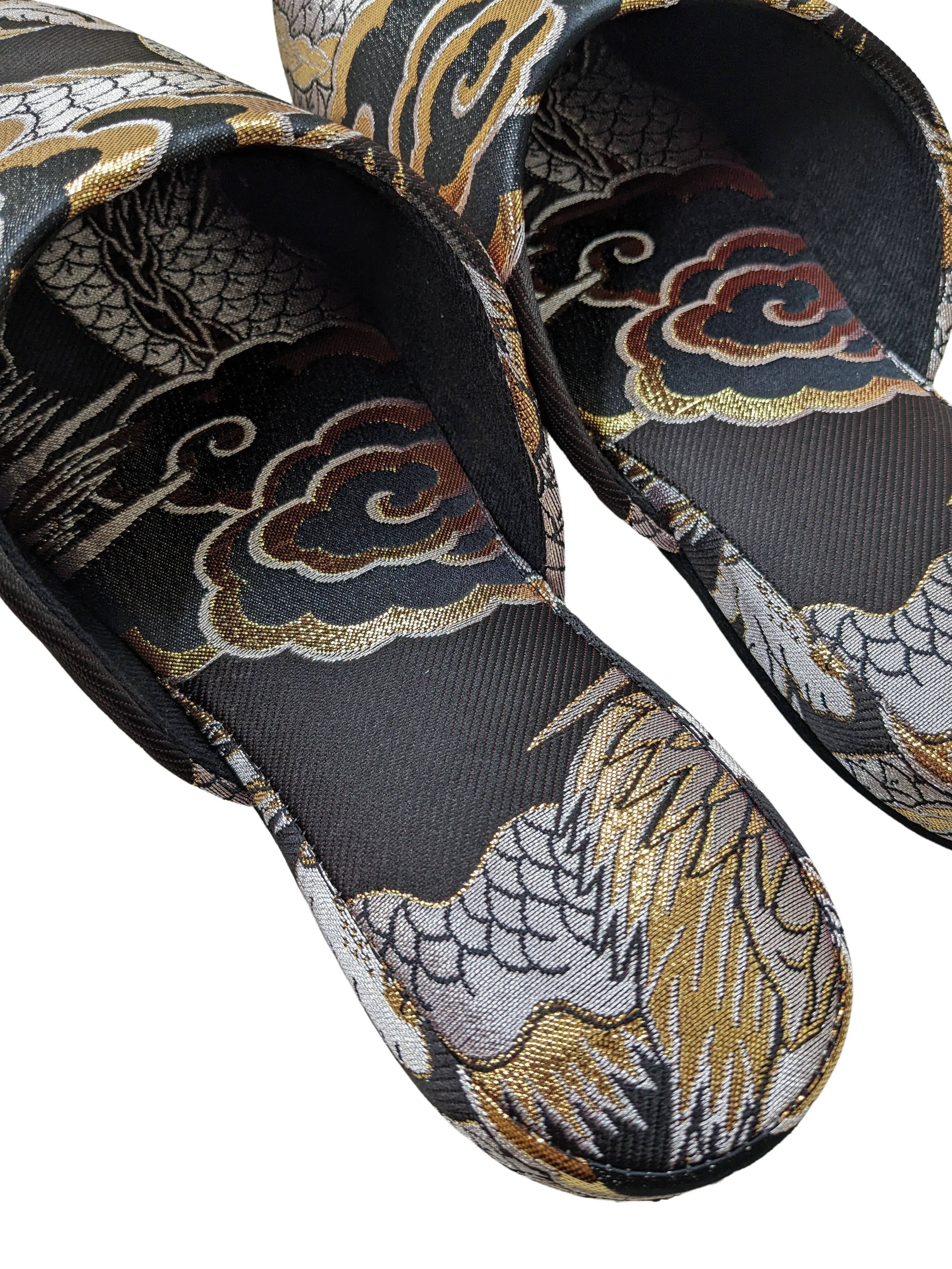 XL ORA-ORA Dragon Cloud Slippers [Black wool felt sole] Type UME-01